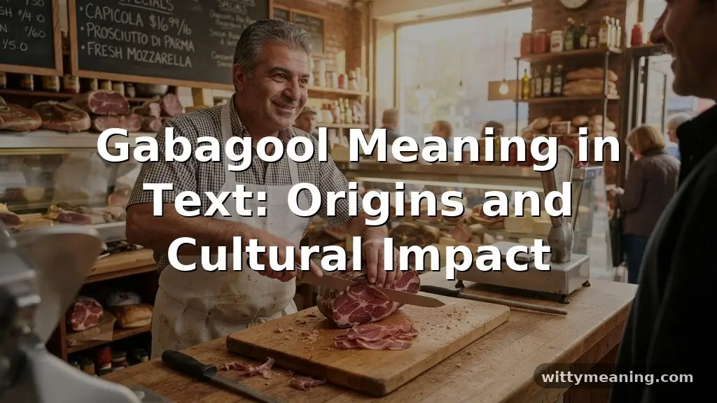 gabagool meaning in text