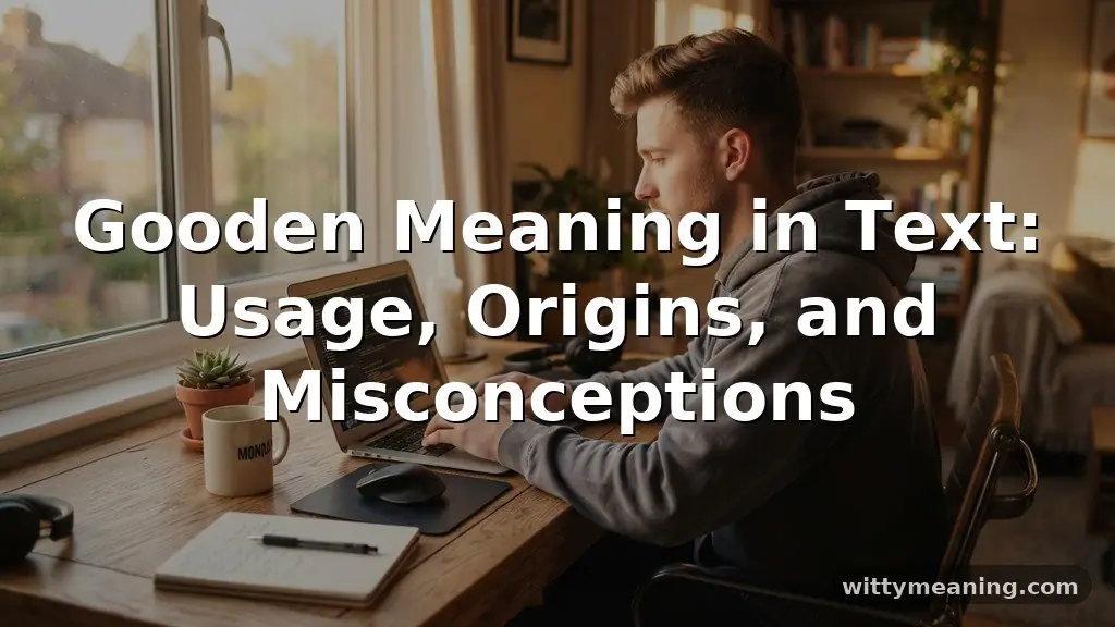 gooden meaning in text