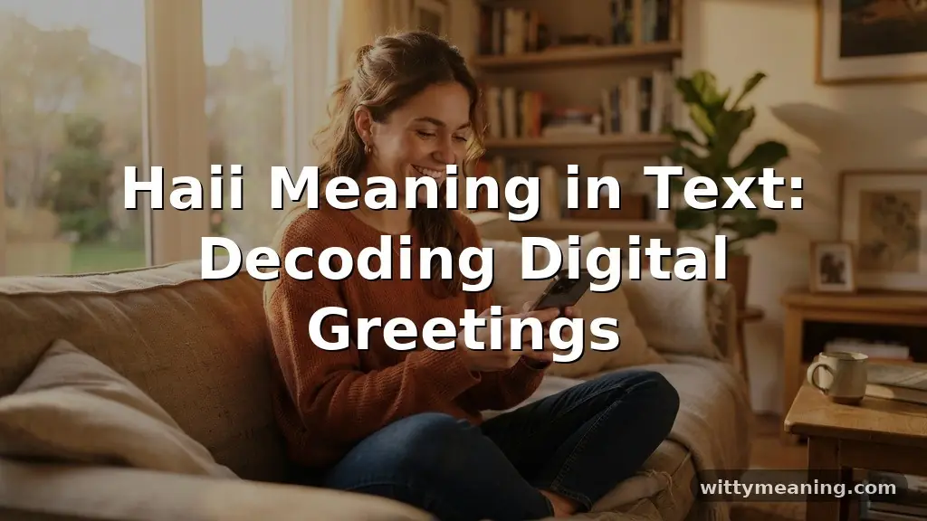 haii meaning in text