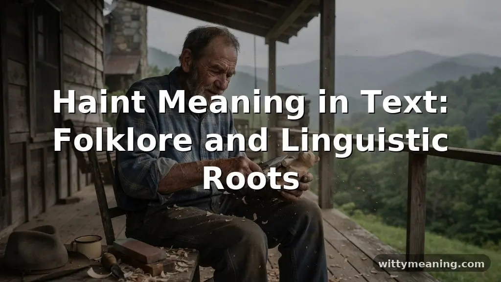 haint meaning in text
