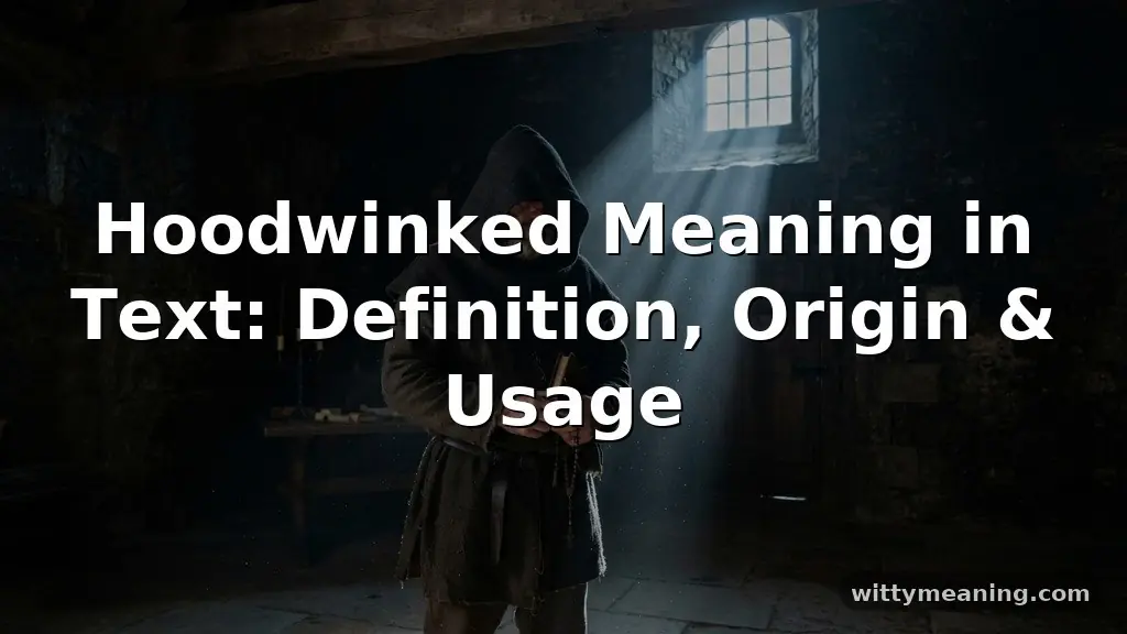 hoodwinked meaning in text