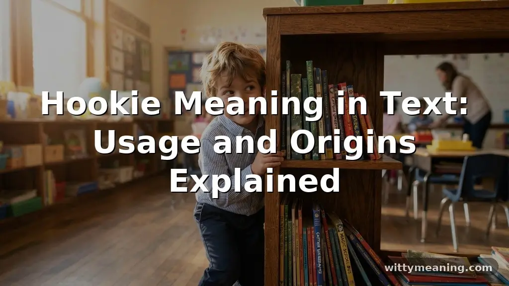 hookie meaning in text