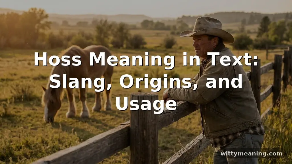 hoss meaning in text