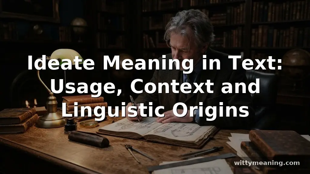 ideate meaning in text