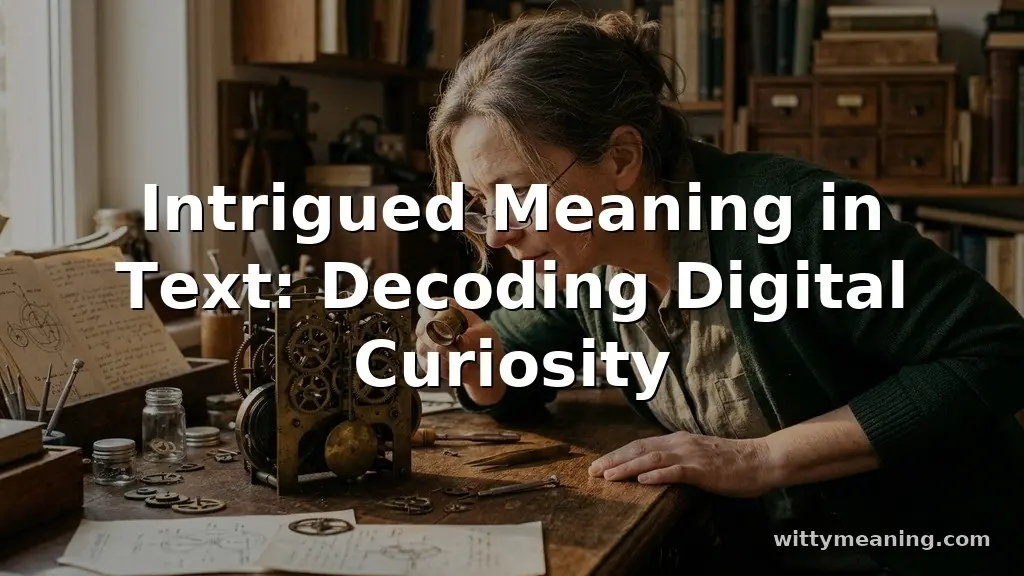 intrigued meaning in text