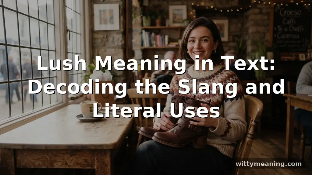 lush meaning in text
