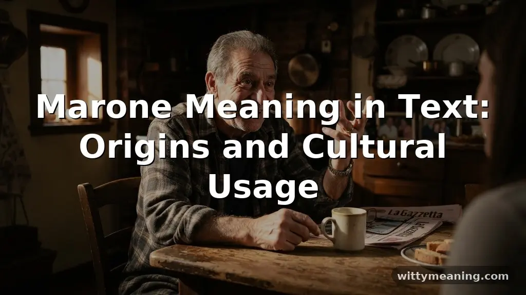 marone meaning in text