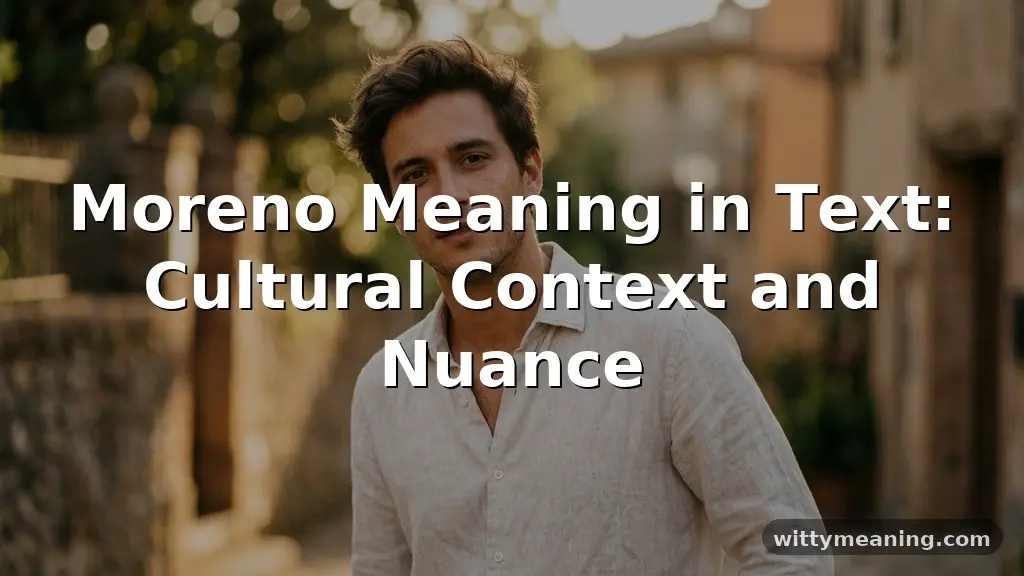 moreno meaning in text