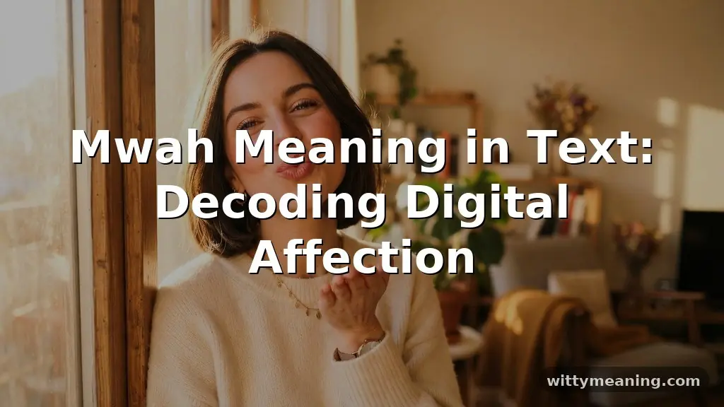 mwah meaning in text