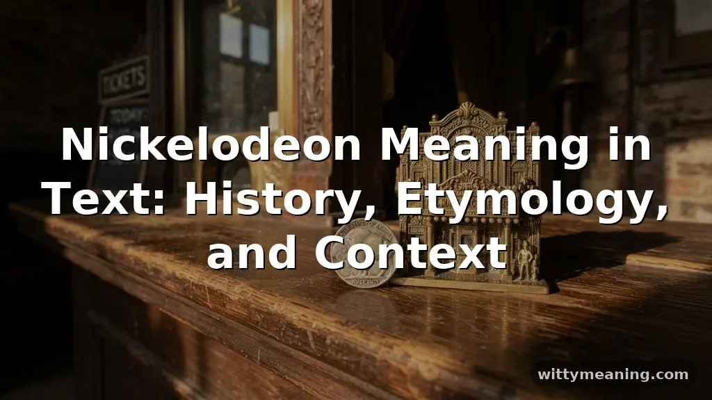 nickelodeon meaning in text
