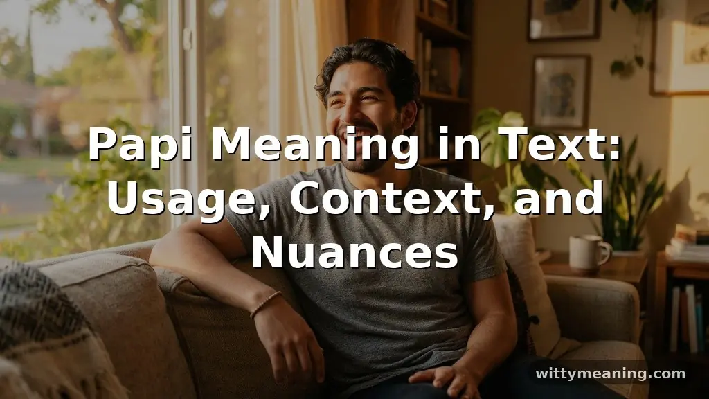 papi meaning in text