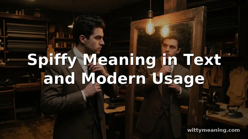 spiffy meaning in text