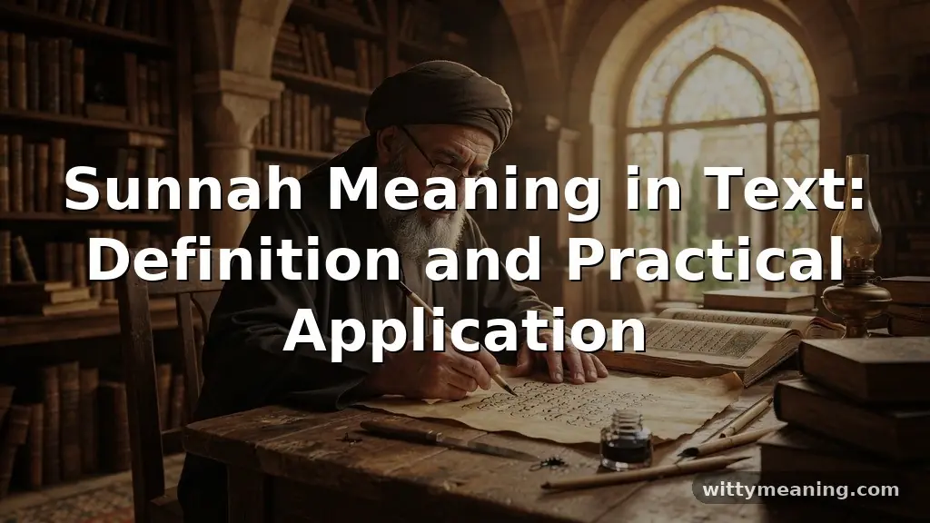 sunnah meaning in text
