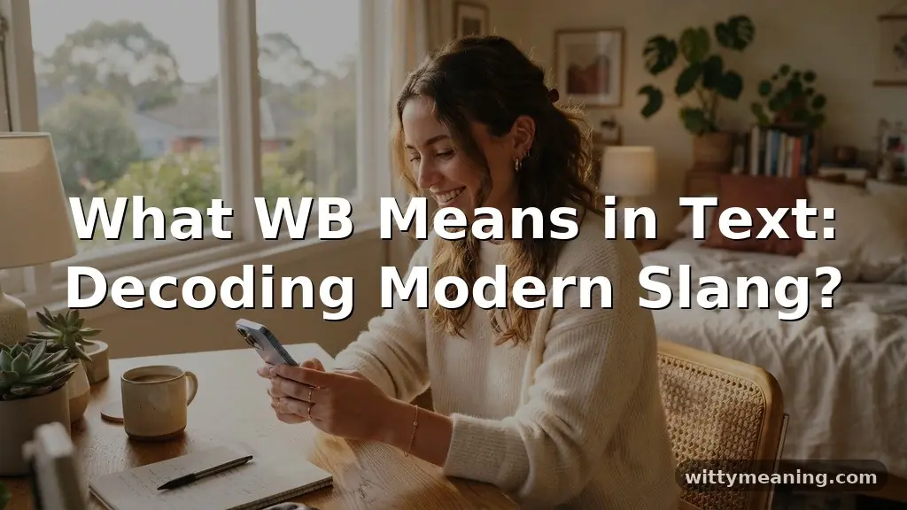what does wb mean in text